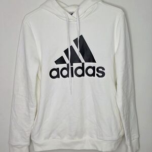Adidas White Hoodie with Black Logo